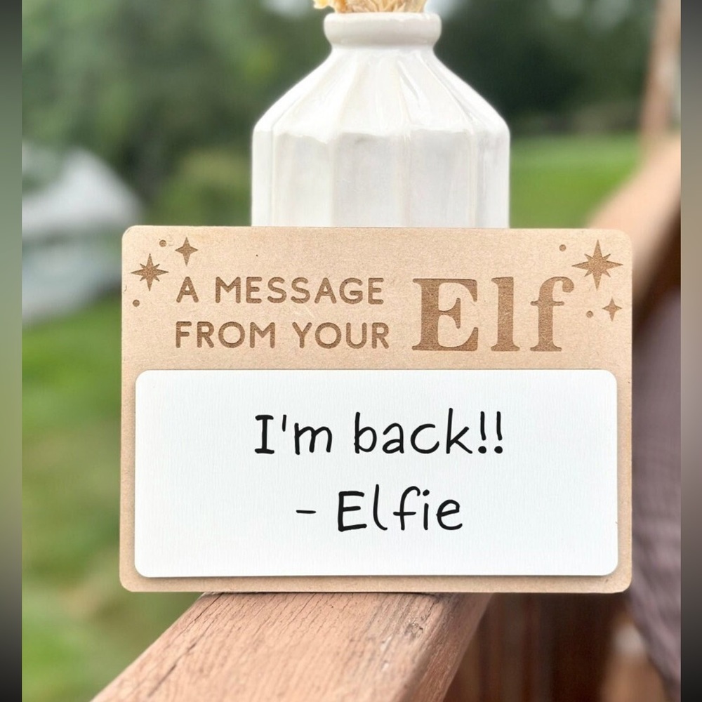 Elf Message Dry Erase Board, Arrival Announcement Sign